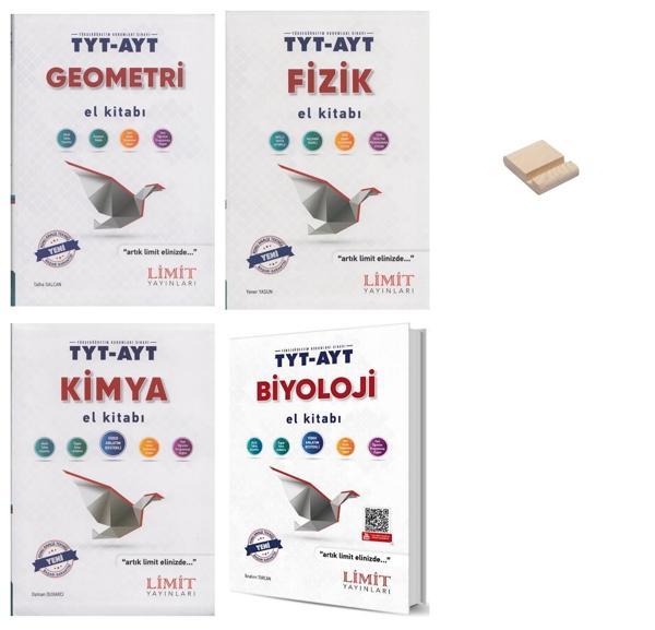 Limit TYT AYT Geometri Fizik Kimya ve Biyoloji El Kİtabı  4lü Set + Telefon Standı - Limit Yayınları - Image 1