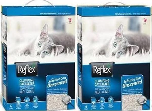 Reflex Sensitive Kokusuz Kedi Kumu 6 Lt 2'Li Set - Image 1