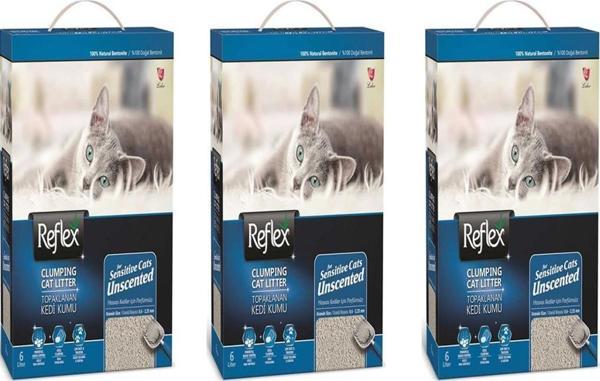 Reflex Sensitive Kokusuz Kedi Kumu 6 Lt 3 Adet - Image 1
