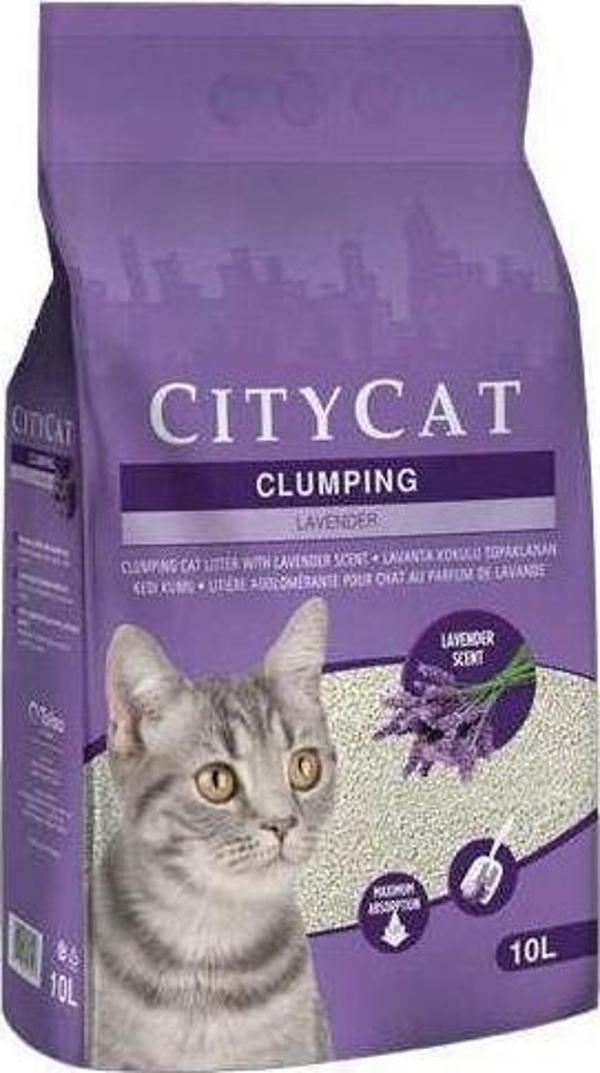 Sanicat City Cat Lavanta Kokulu Topaklanan Kedi Kumu 10 Lt - Image 1