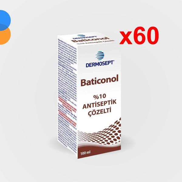 Dermokon Batikon Antiseptik Çözelti 100ml - 60 Adet (1 Koli) - Image 1