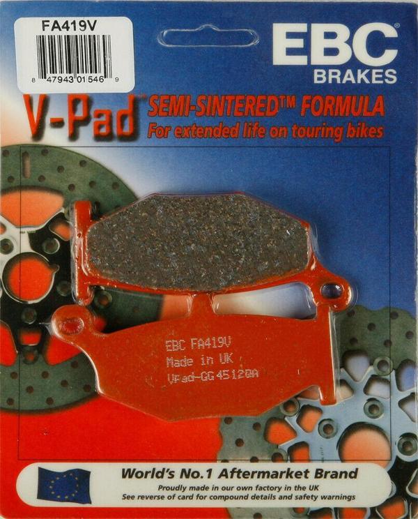 2008-2012 Suzuki B-King Arka Fren Balatası Ebc Fa419V Yarı Sinter - Image 1