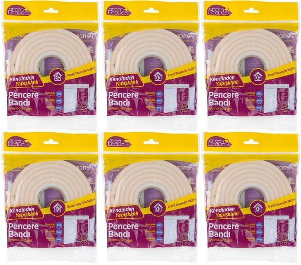 GreenLeaves Süngerli Pencere Bandı 5 Metre (6 Lı Set) - Image 1