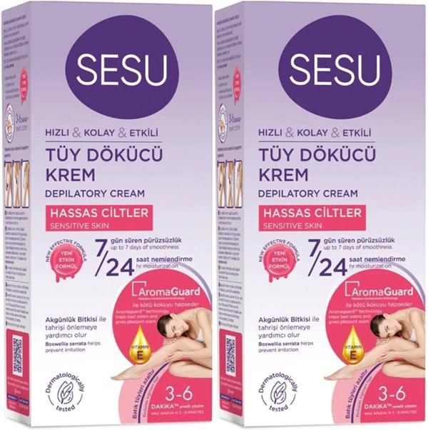 Sesu Tüy Dökücü Krem 40ML Hassas Ciltler/Sensitive (2 Li Set) - Image 1