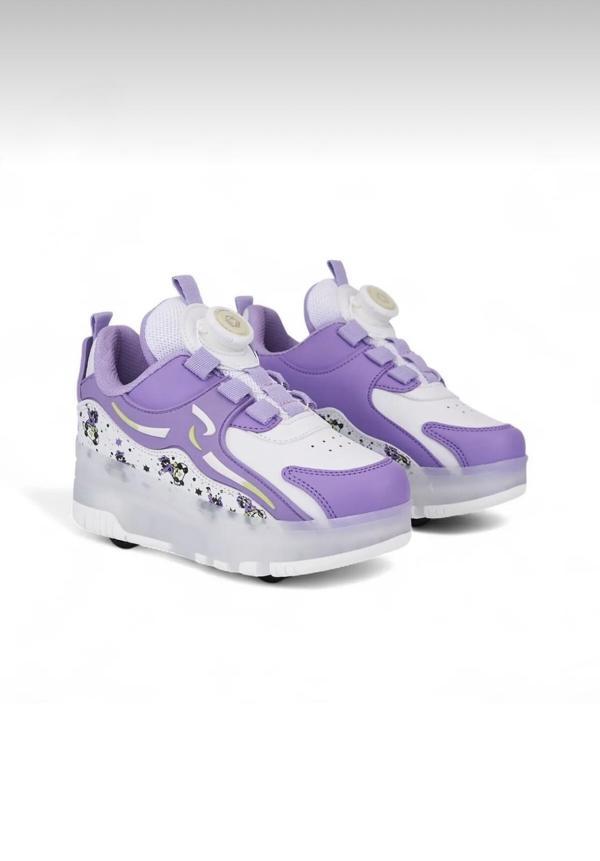 Majhi Rocky Patenli Çocuk Ortopedik Işıklı Tekerlekli Patenli Spor Kaykay 4 Tekerli Ayakkabı - Image 1