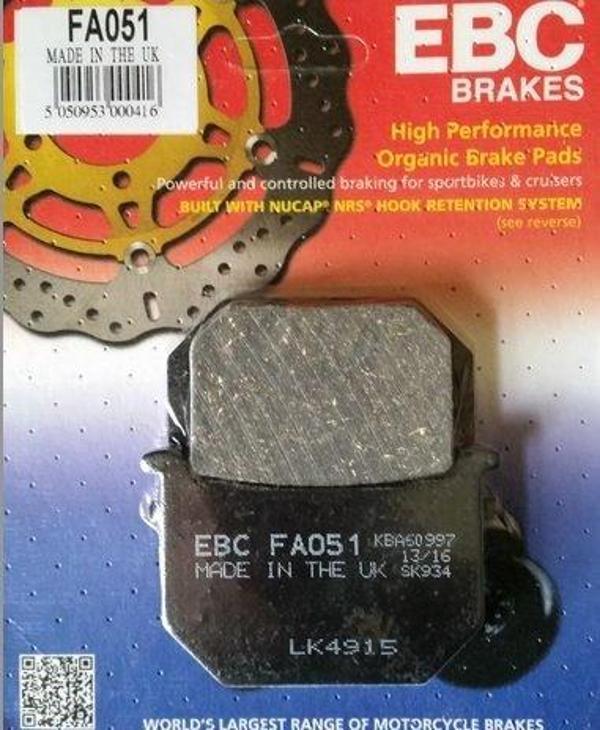 1982-1986 Suzuki Gsx 750 F Ön Fren Balatsı Ebc Fa051 B - Image 1