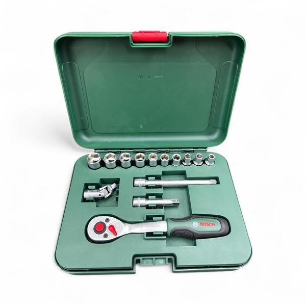 Cırcırlı Lokma Anahtar Seti 1/4'' 14 Parça Bosch 1600A02BY0 - Image 1