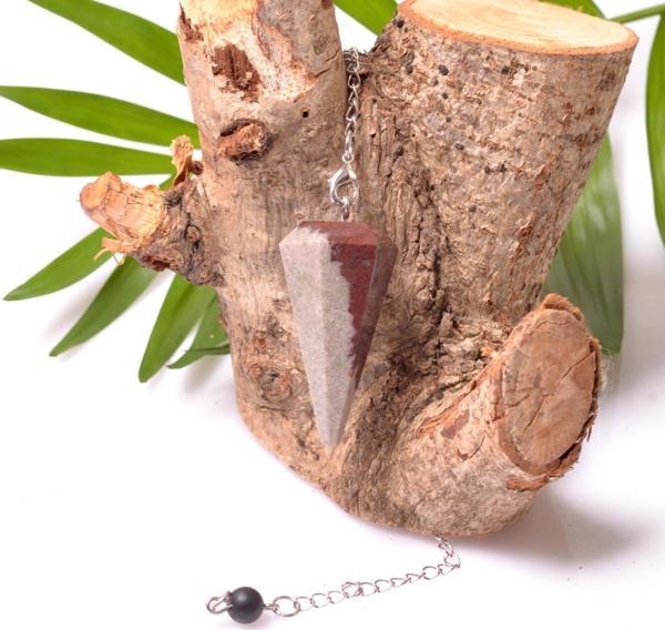 Taş Sandığı Jasper Taşı Pandül ( Shiva Lingam ) - Sarkaç - Image 1