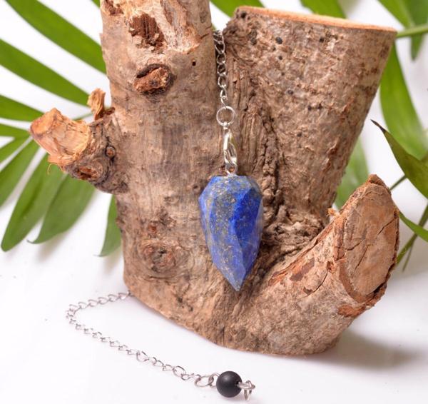 Taş Sandığı Faset Kesim Lapis Lazuli Taşı Pandül - Sarkaç - Image 1
