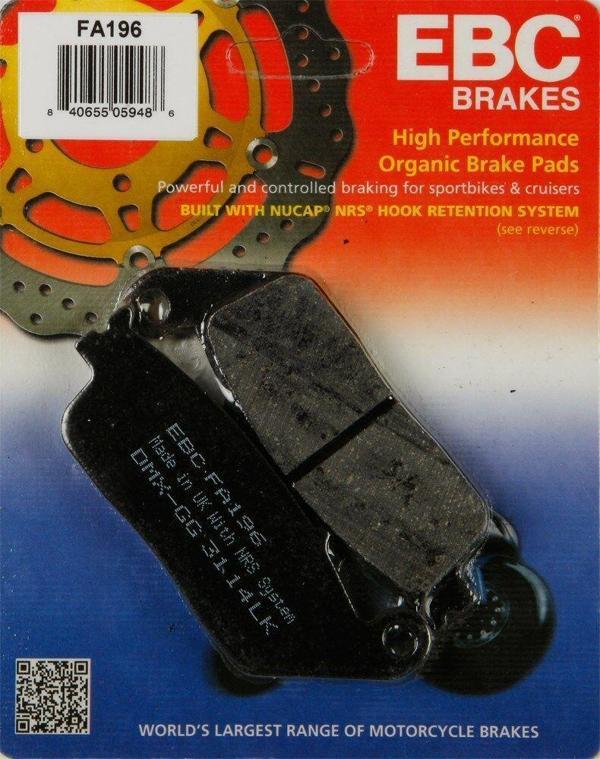 Ebc Fa196 1994-1996 Honda XL 600 Transalp Uyumlu Ön Fren Balatası Organik Balata - Image 1