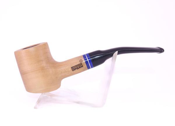 Pipsan Poker Lacivert Bilezik 9mm Filtreli Çift Ağızlıklı Pipo - Naturel - Image 1