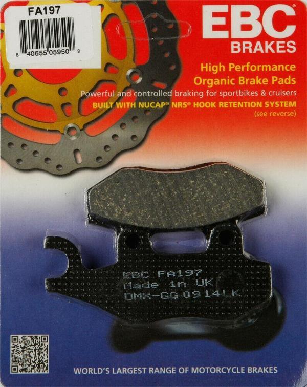Ebc Fa197 2008-2012 Kawasaki Ninja 250R Uyumlu Ön Fren Balatası Organik Balata - Image 1
