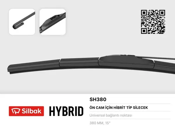 SİLECEK SÜPÜRGESİ HYBRID TİPİ 380MM ÜNİVERSAL - Image 1