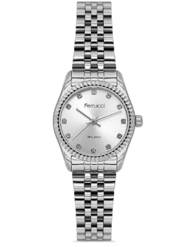 Ferrucci FC03598M.01 Gümüş Renk 25 mm Kadın Kol Saati-F684 - Image 1
