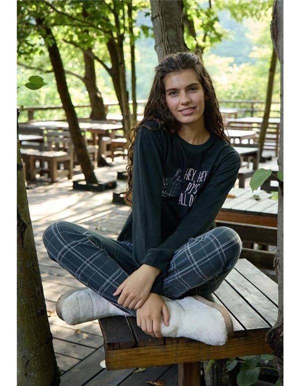 Aydoğan Kadın Bisiklet Yaka TERMAL Pijama Takımı 30054S- 1 Adet - Image 1