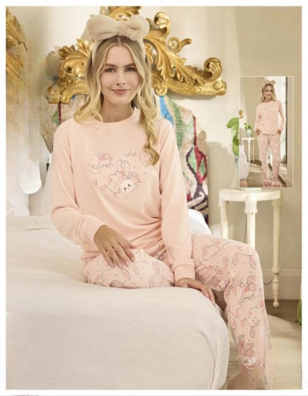 Aydoğan Kadın Bisiklet Yaka TERMAL Pijama Takımı 240673P- 1 Adet - Image 1