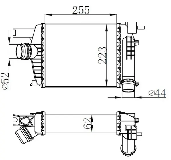 TURBO RADYATÖRÜ INTERCOOLER CLIO 4 2012 CAPTUR 2013 DUSTER 2013 0.9TCE 1.2TCE 1.5DCI 144961381R - Image 1