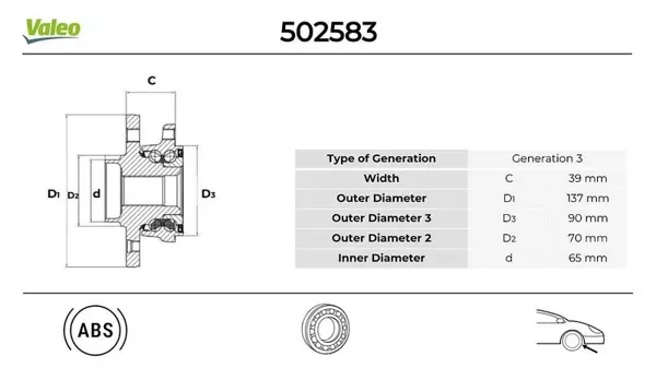 ÖN TEKER PORYASI ASTRA H-ZAFIRA B 2004 1.7 CDTI 1.9 CDTI 165 2.0 TURBO 5 DELİK ABS Lİ 1603841 93188477 13231678 - Image 1