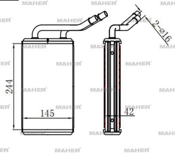RADYATÖR KALORİFER TRANSIT 2000-2006 5184 BRAZING YC1H18476AB - Image 1