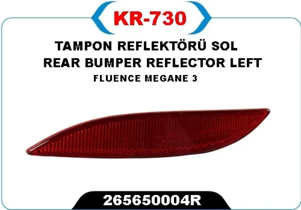 TAMPON REFLEKTÖRÜ SOL FLUENCE-MEGANE 3 265650004R - Image 1