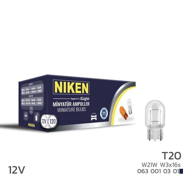 NIKEN T20 DİPSIZ AMPUL 93 W21W W3X16S 125 10LU (10 ADET) - Image 1