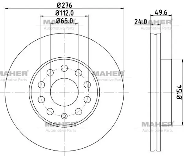 FREN DİSKİ GOLF7 / A3 / LEON / OCTAVIA 2013 ÖN 276MM 5Q0615301A (2 ADET) - Image 1
