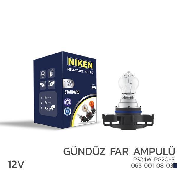 NIKEN 125 PS24W GÜNDÜZ FAR AMPULÜ PG20-3 10LU UNIVERSAL (10 ADET) - Image 1