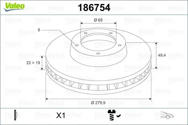 ÖN FREN AYNASI GOLF 5-6-JETTA 3-4-CADDY 3-A3 2003LEON 2005TOLEDO-OCTAVIA 2004 280X22X9DLXHAVALI 1K0615301S 1K0615301AC 1K0615301AK - Image 1