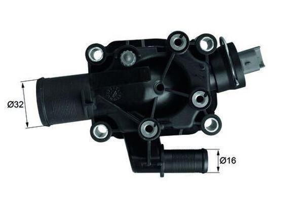 TERMOSTAT 89C KOMPLE BERLINGO 1.6 165 2004-2008 -C2-C3-C4 1.4-1.6 165 2004-P207-P307 1.6 165 2008 1336 Z0 9647265980 - Image 1