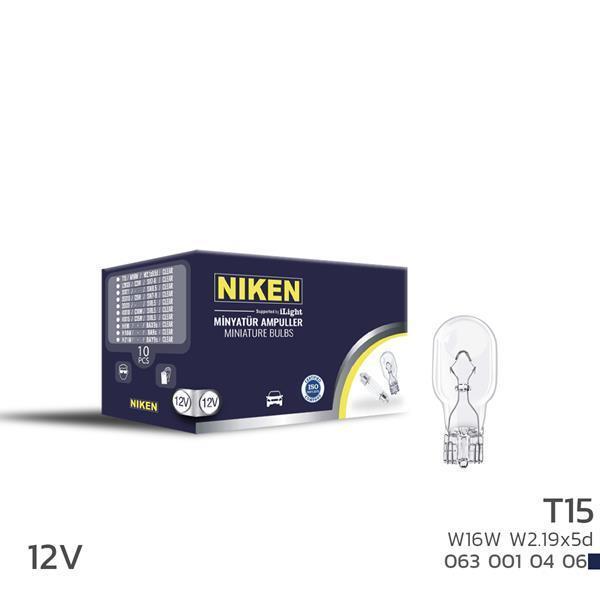NIKEN T15 MINYATUR AMPUL W16W W2.19X5D 125 10LU (10 ADET) - Image 1