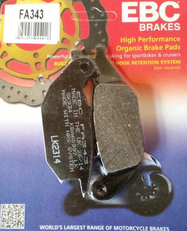 Ebc Fa343 2018-2023 Honda Monkey 125 Uyumlu Arka Fren Balatası Organik Balata - Image 1