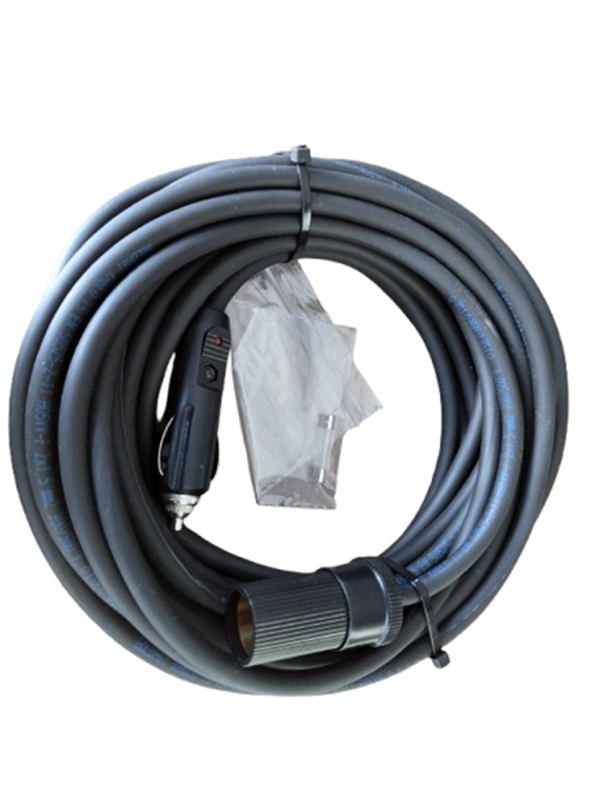 Araç Çakmak Uzatma Kablosu 12-24 Volt 16 Amper 2 X1,5mm TTR Bakır 5 Mt-Siyah - Image 1