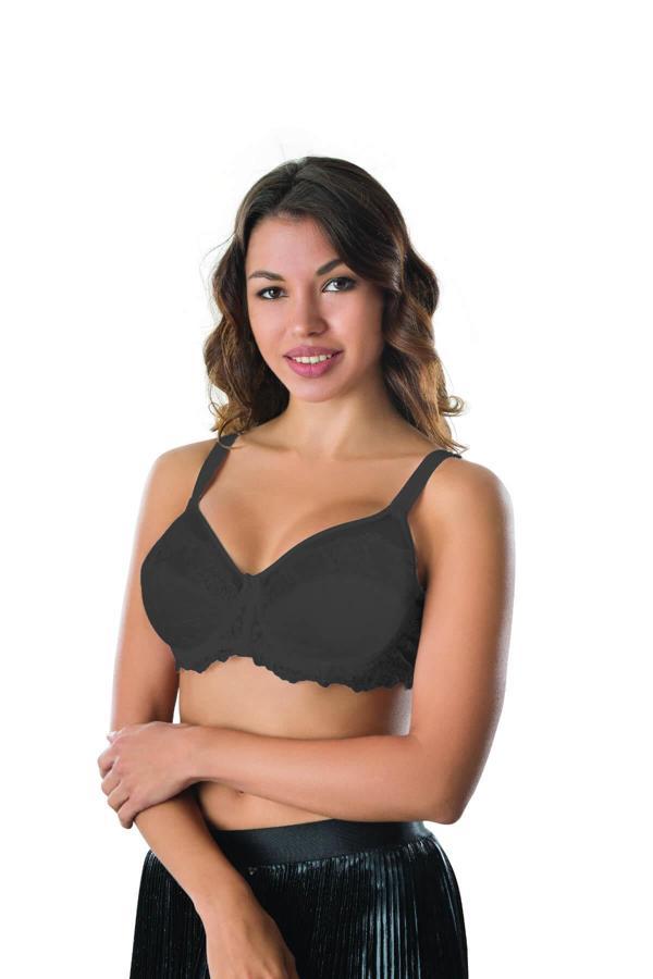 SİYAH MI Emay 170 B Balenli Brode Toparlayıcı Sütyen - Image 1