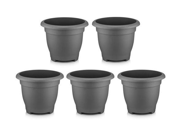 Omnipazar SO-VHS7 Dekoratif Vaha Saksı İç ve Dış Mekan 31 lt Antrasit 5 Adet - Image 1