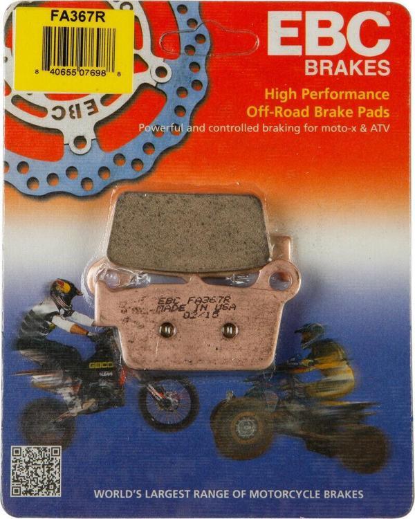 Ebc Fa367R 2006-2023 Kawasaki KX 450F Uyumlu Arka Fren Balatası Sinterli Balata - Image 1