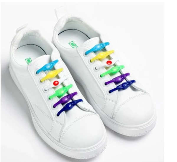 Mucit Home 6 adet Renkli Elastik Ayakkabı Silikon Bağcık Bağcığı İpi Spor Sneakers Ayakkabı Bağcığı - Image 1