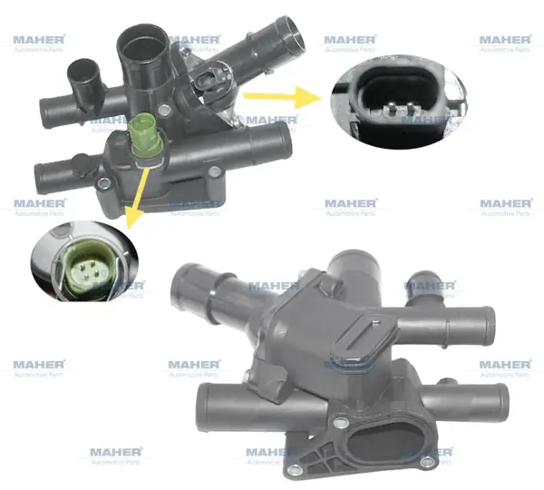 TERMOSTAT KOMPLE GOLF / A3 / BORA 2002-2006 AVU-BFQ 1.6 MANUEL 06A121111 - Image 1