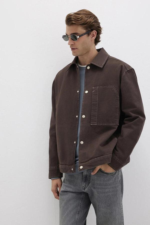 Mavi Erkek Cep Detaylı Gömlek M0211779 Kahverengi - Image 1