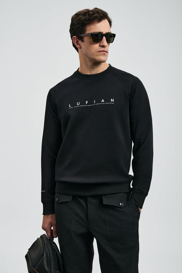 Lufian Erkek Cooper Sweatshirt 112030177 Siyah - Image 1