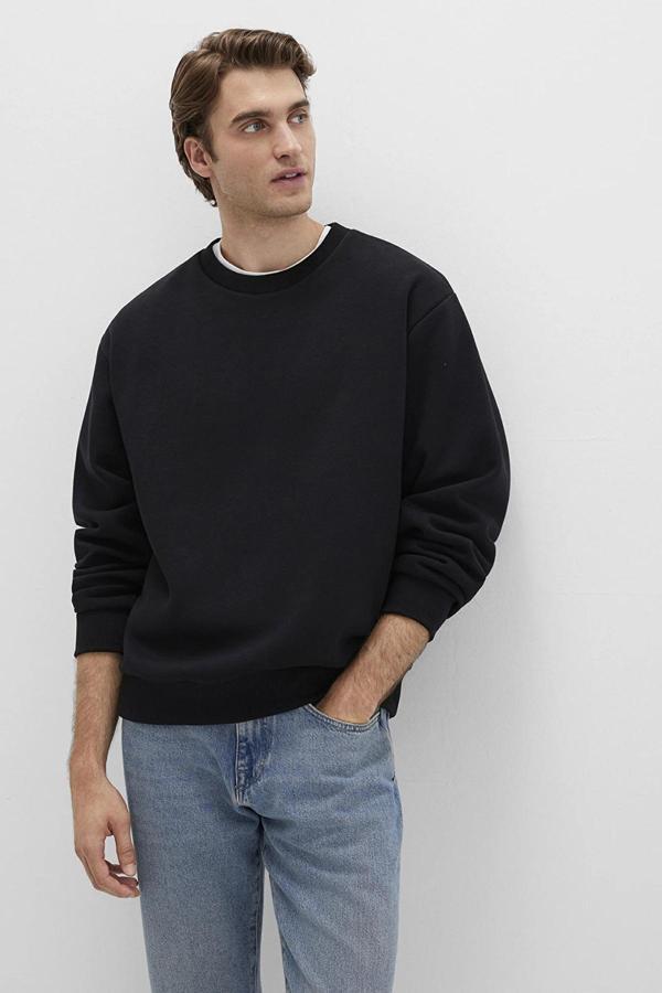 Mavi Erkek Bisiklet Yaka Basic Sweatshirt M0S10276-900 Siyah - Image 1