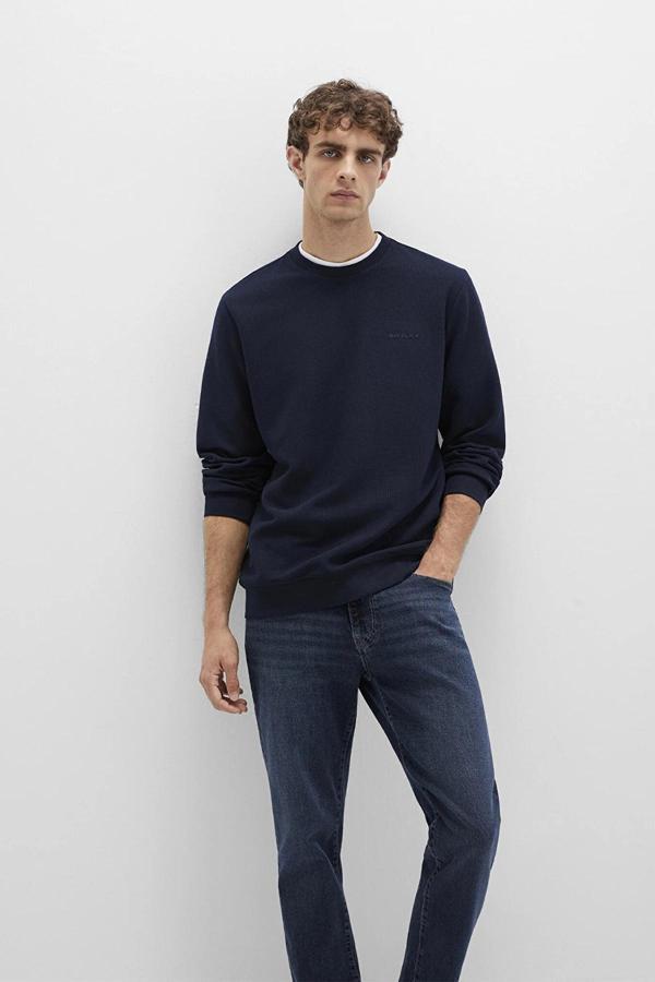 Mavi Erkek Bisiklet Yaka Uzun Kollu Sweatshirt M0S10480 Lacivert - Image 1