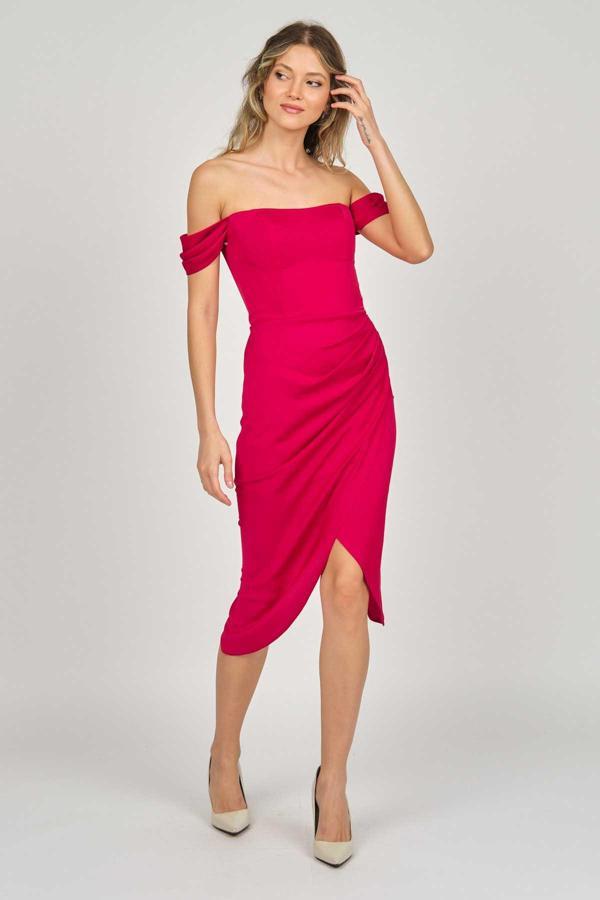 Doridorca Kadın Straplez Abiye Elbise 5924014 Kırmızı - Image 1