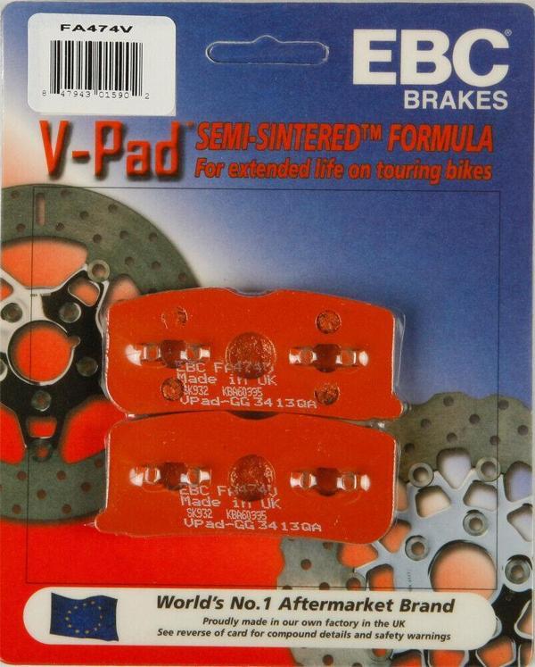 Ebc Fa474V 2010-2012 Can-am Spyder RT Limited Uyumlu Ön Fren Balatası Yarı Sinterli Balata - Image 1