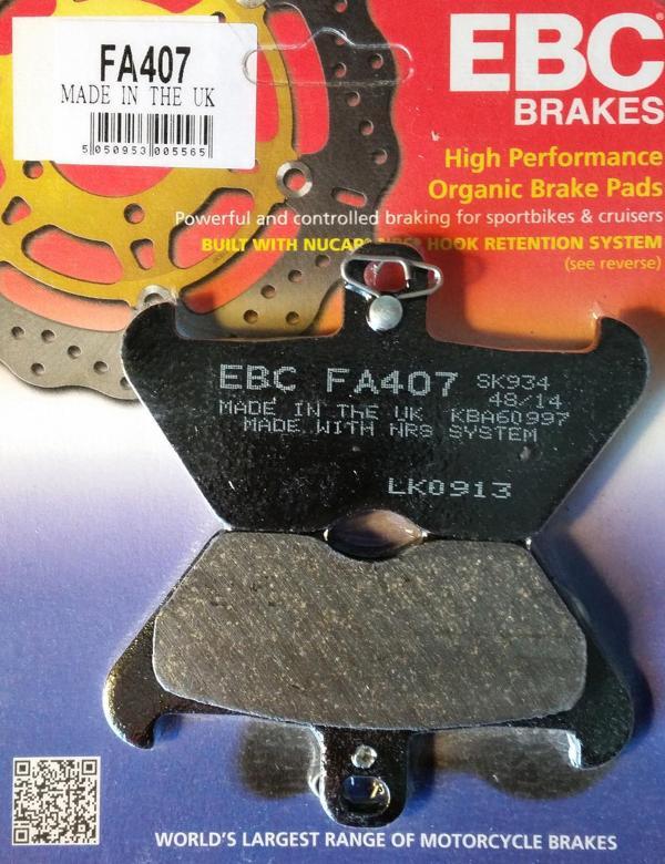 Ebc Fa407 1996-2002 BMW R 1200 C Uyumlu Ön Fren Balatası Organik Balata - Image 1