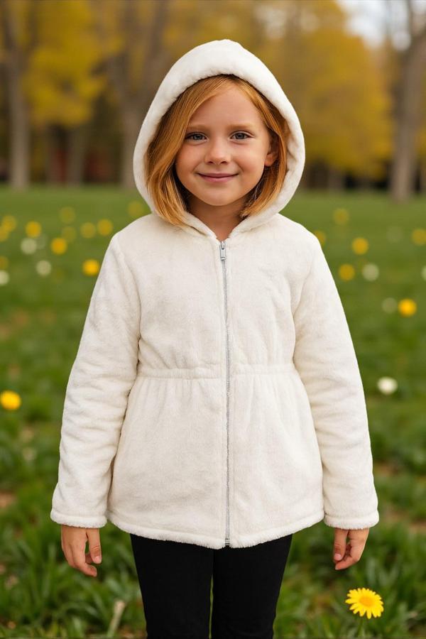 Peluş Kız Çocuk Mont - Image 1