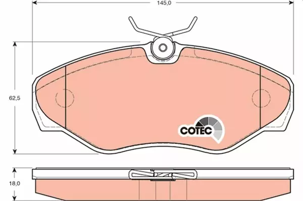 ÖN BALATA RENAULT TRAFIC 2 2001 OPEL VİVARO 2001 7701054771 4106000QAE 4414519 - Image 1