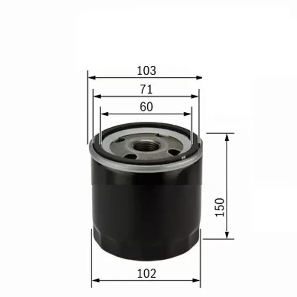 YAĞ FİLTRESİ HYUNDAI HD35 4000CC H100 KAMYONET YENI MODEL-MITSUBISHI CANTER TURBO-PRESTIGE WP1045 X ME215002 - Image 1