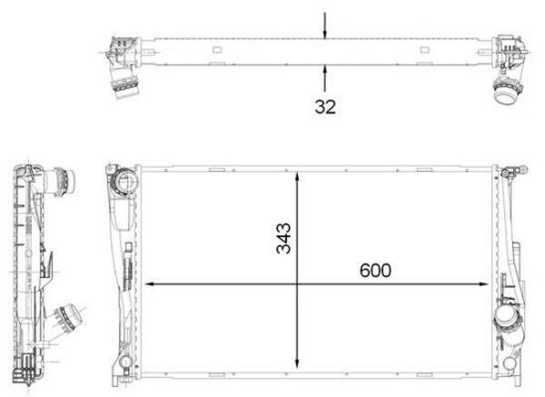 MOTOR SU RADYATORU BMW N54 N55 N20 E82 E84 E88 E89 E90 E92 E93 PREMIUM LINE 17117547059 - Image 1