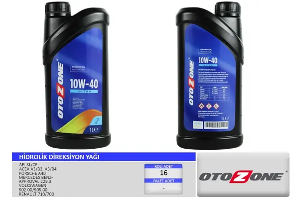 MOTOR YAĞI 10W40 1 LT ULTRA YARI SENTETİK API SL/CF 10W40 (16 ADET) - Image 1
