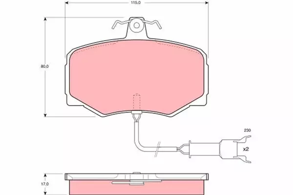 X ÖN BALATA JAGUAR XJ 40 SOVERING 2.9 1986-1990 3.5 3.6 5.3 1985-1992 JLM1281 - Image 1